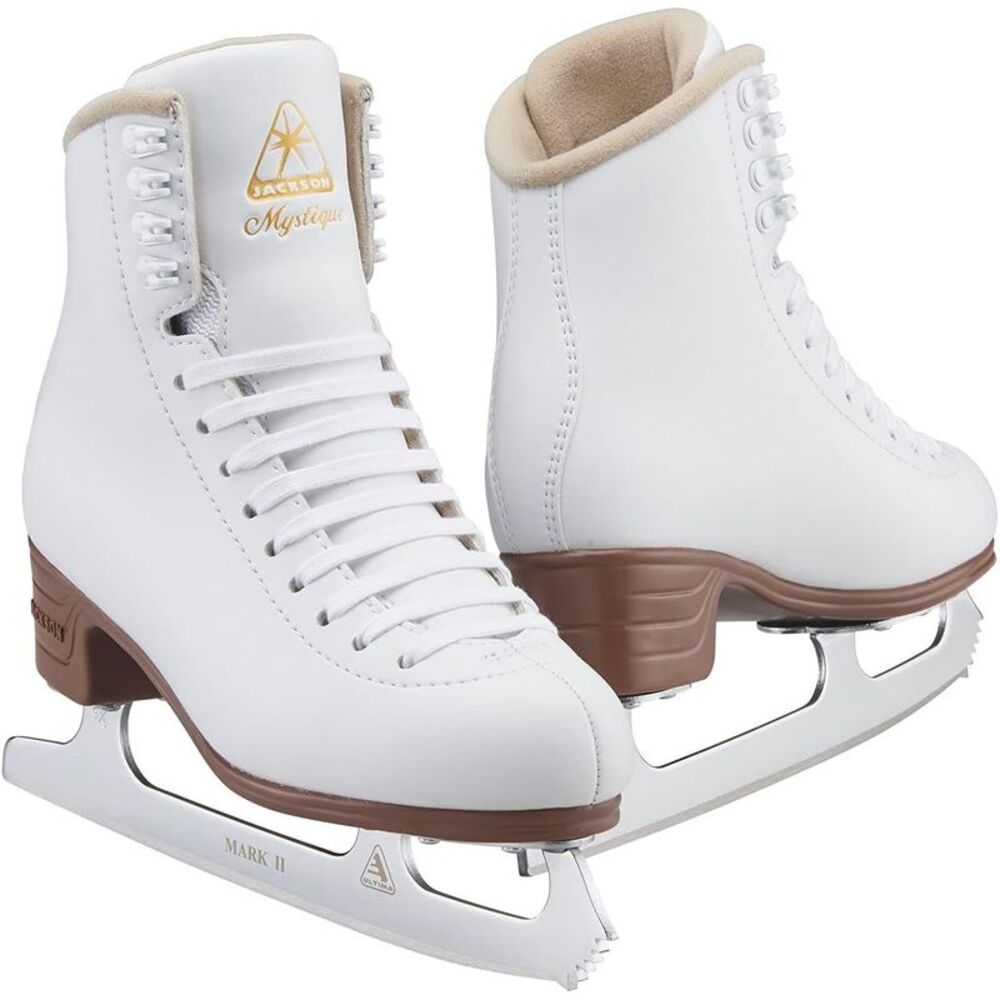 Jackson Ultima Mystique Womens Figure Skates with Mark II Blade, White - Adult 9